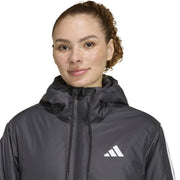 adidas 3 Stripe Essential Water Resistant Wind Resistant Long Sleeve Puffer Jacket – zdjęcie 5