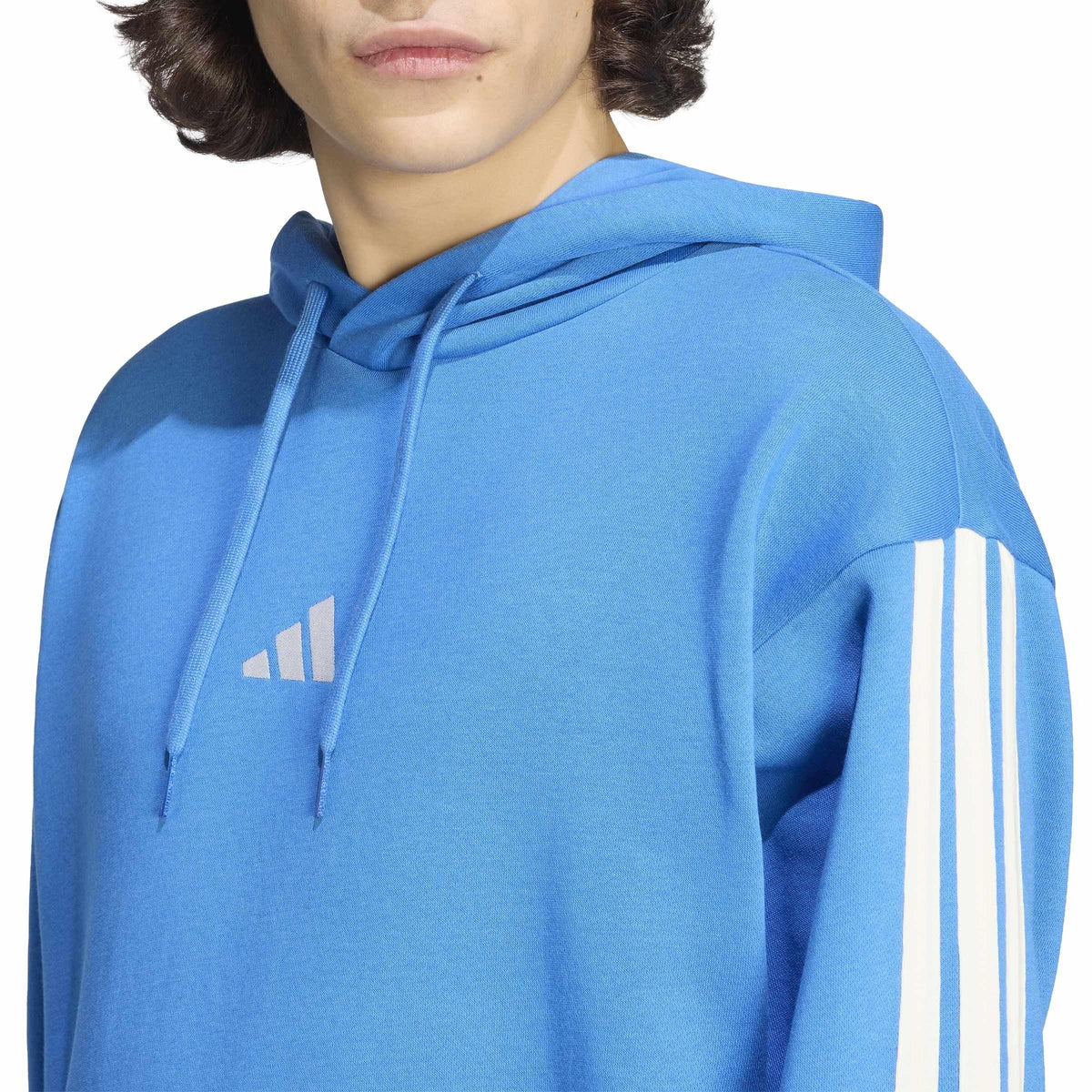 adidas 3-Stripes Fleece Over the Head Hoodie – zdjęcie 4