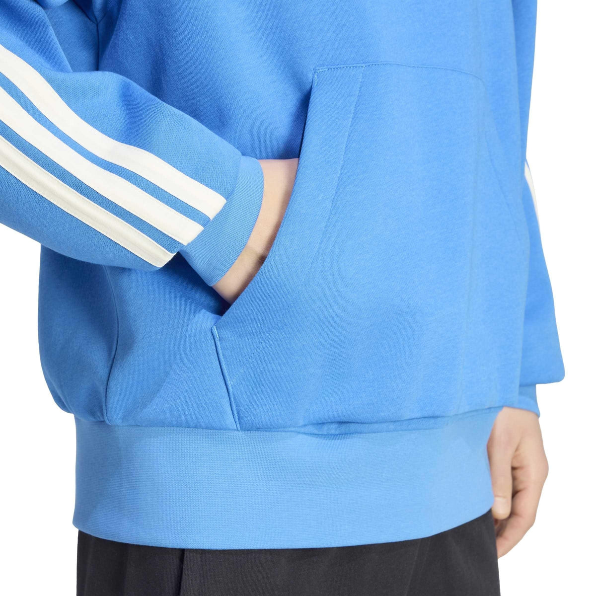 adidas 3-Stripes Fleece Over the Head Hoodie – zdjęcie 5