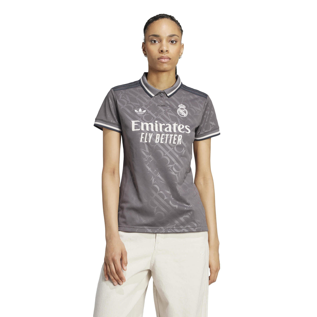 adidas adidas Real Madrid Third Shirt 24/25 – t-shirt damski, kolor szary – zdjęcie 3