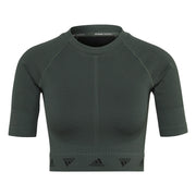 adidas AEROKNIT Training T-Shirt – koszulka treningowa damska, kolor zielony, czarny