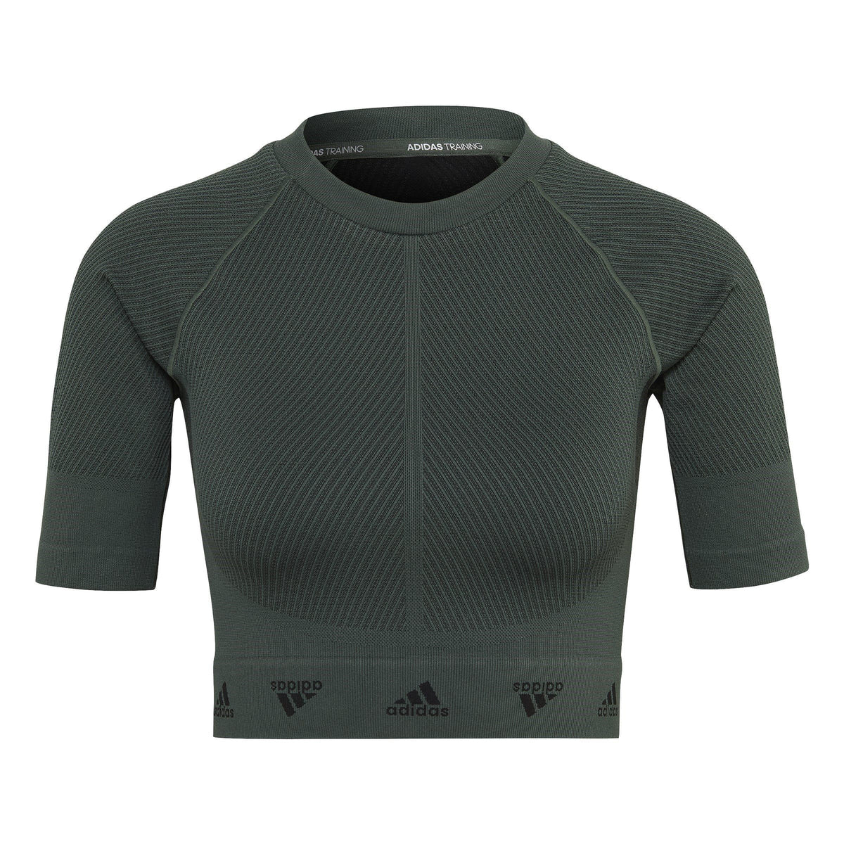 adidas AEROKNIT Training T-Shirt – koszulka treningowa damska, kolor zielony, czarny