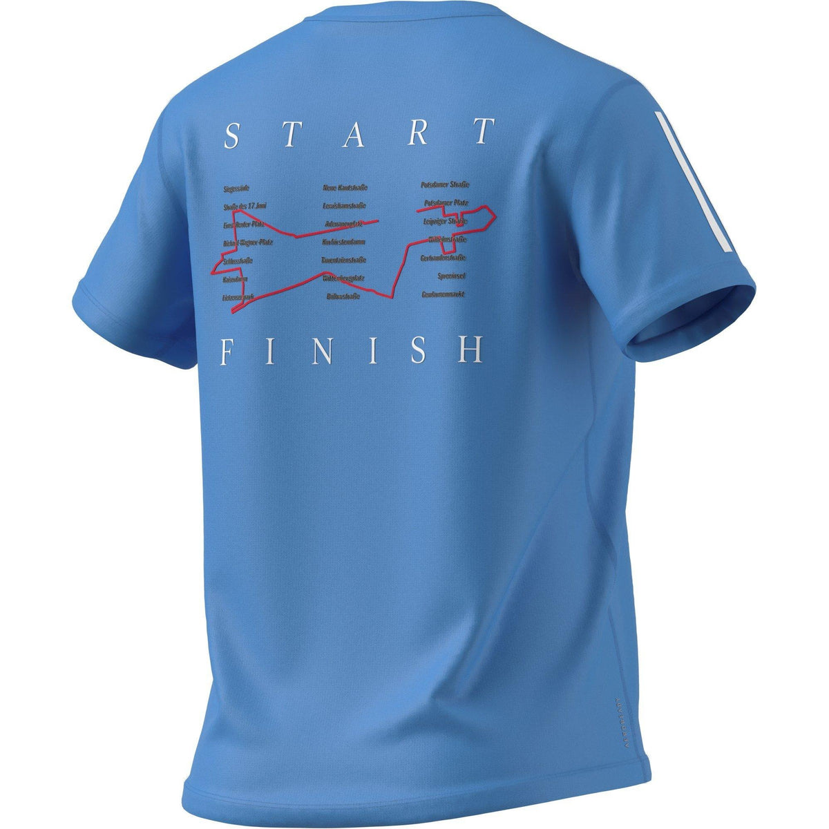 adidas Ber Half Short Sleeve Performance Running Top – koszulka do biegania damska, kolor niebieski – zdjęcie 2