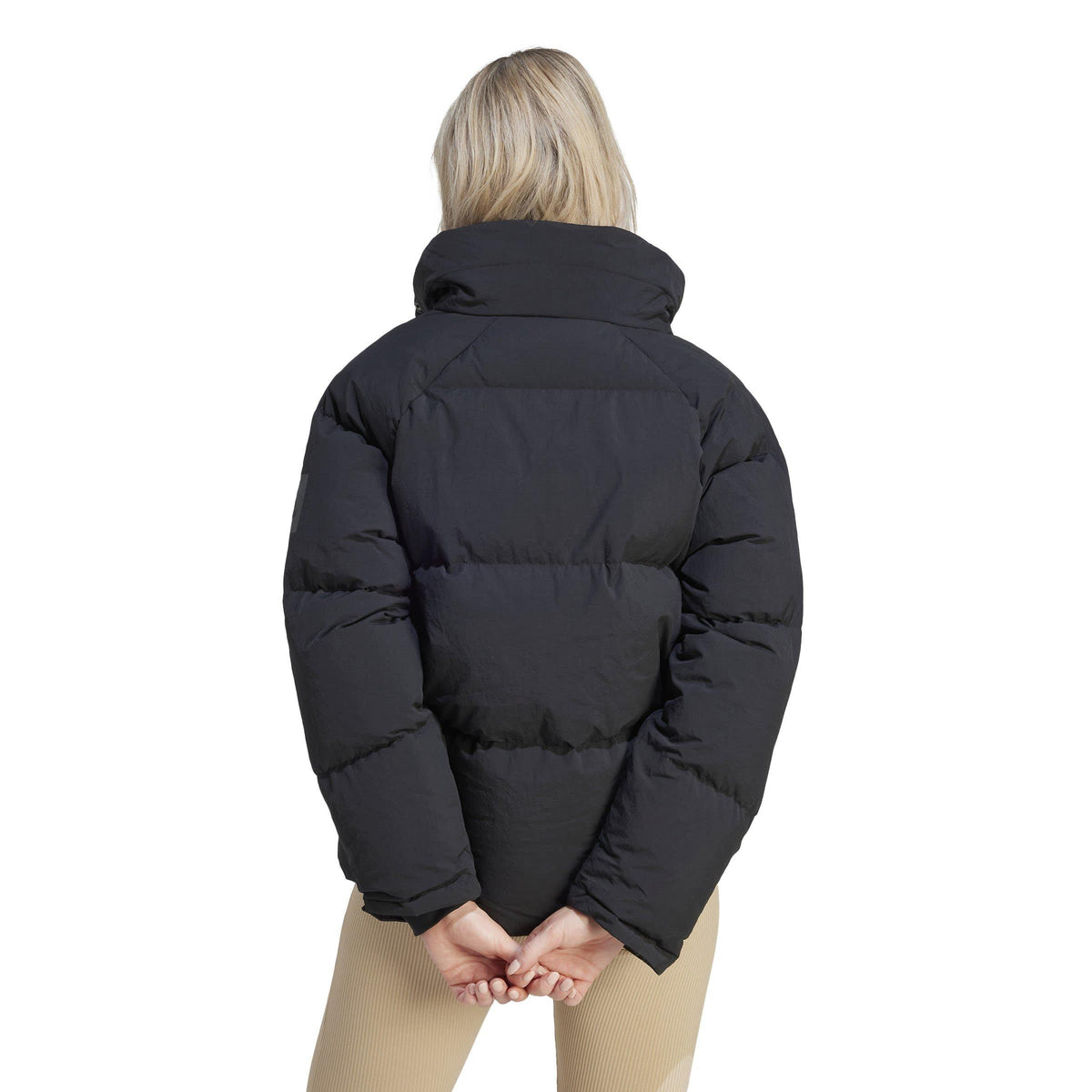 adidas Big Waffle Water-Resistant Funnel Neck Long Sleeve Down Jacket – zdjęcie 3