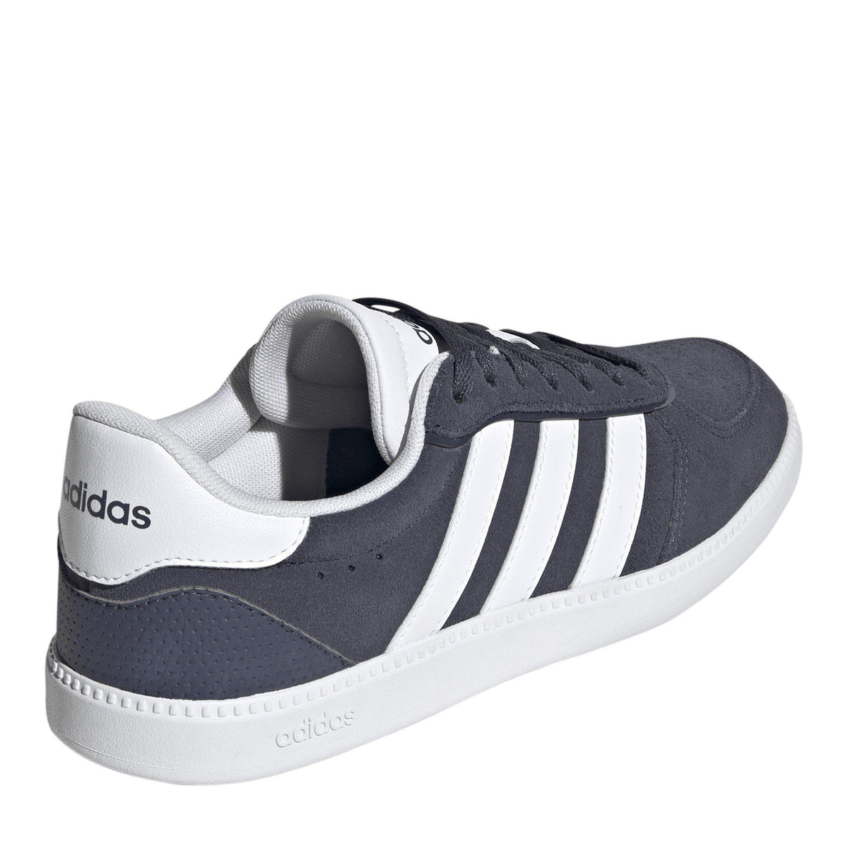 adidas Breaknet Sleek Suede Shoes – sneakersy damskie, kolor niebieski, biały – zdjęcie 4