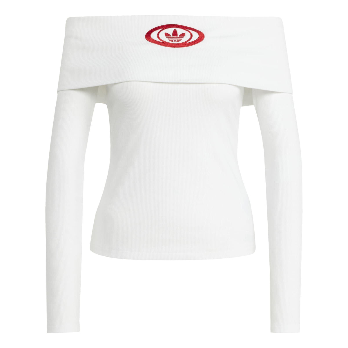 adidas Campus2000 Off Shoulder Top – t-shirt damski, kolor biały