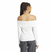 adidas Campus2000 Off Shoulder Top – t-shirt damski, kolor biały – zdjęcie 3