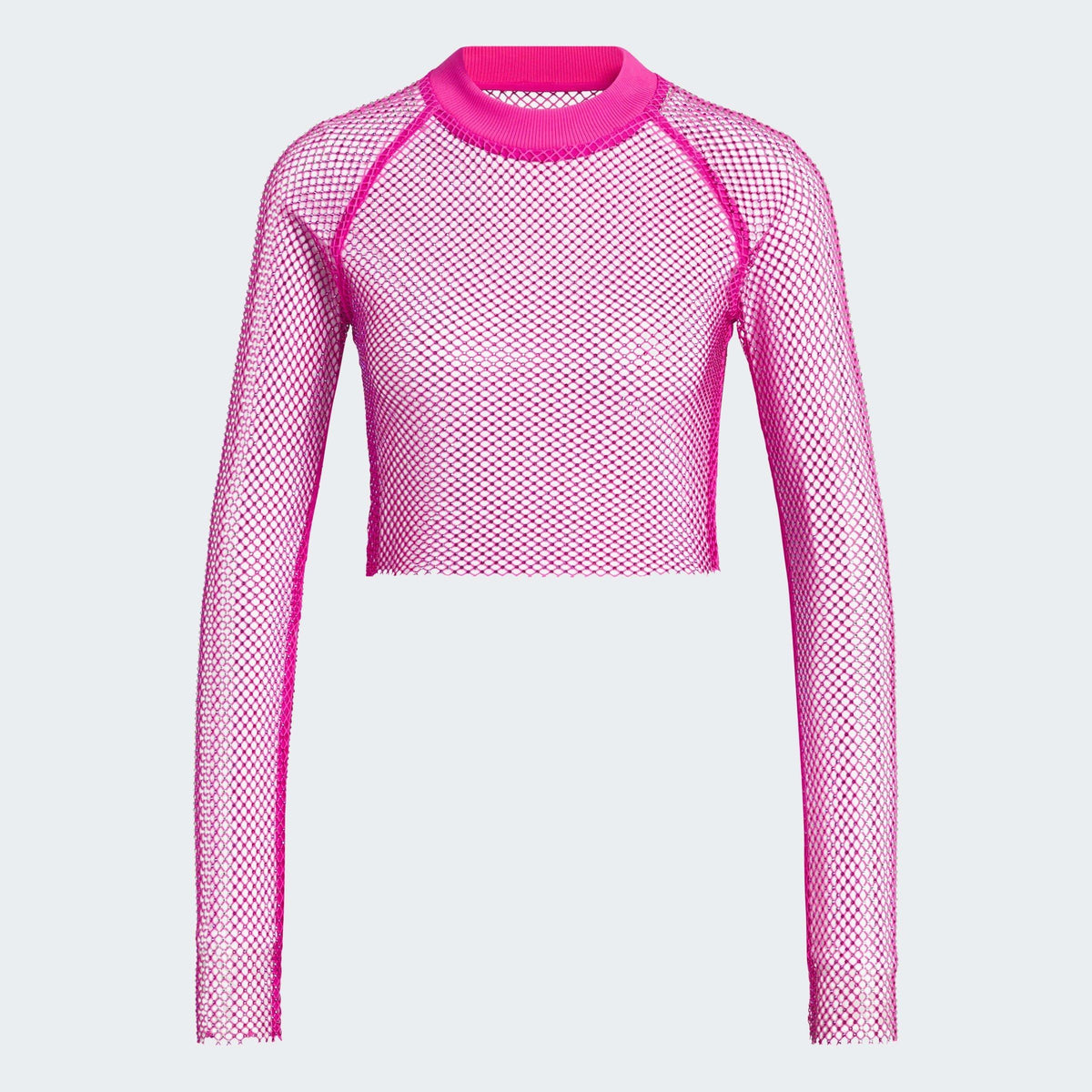adidas Crystal Mesh Cover-Up Long-sleeve Top – t-shirt damski, kolor różowy