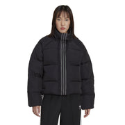 adidas Down Long Sleeve Oversized Fit Short Puffer Jacket – kurtka damska, kolor czarny – zdjęcie 2