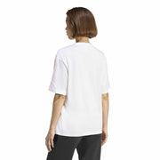 adidas Essentials 3 Stripe T-Shirt – t-shirt damski, kolor biały, różowy – zdjęcie 3