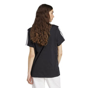 adidas Essentials 3 Stripe T-Shirt – t-shirt damski, kolor czarny, biały – zdjęcie 3