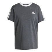 adidas Essentials 3 Stripe T-Shirt – t-shirt damski, kolor szary