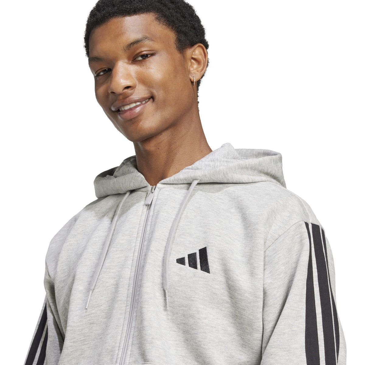 adidas Essentials Fleece 3-Stripes Full-Zip Hoodie – zdjęcie 5