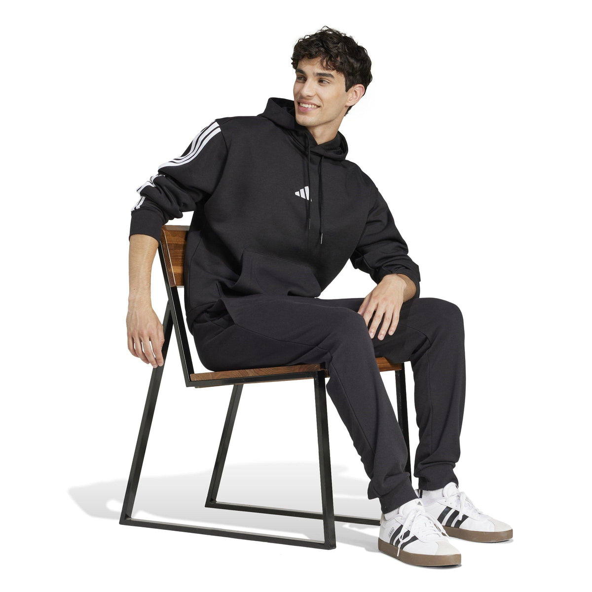 adidas Essentials Fleece 3-Stripes Hoodie – zdjęcie 4