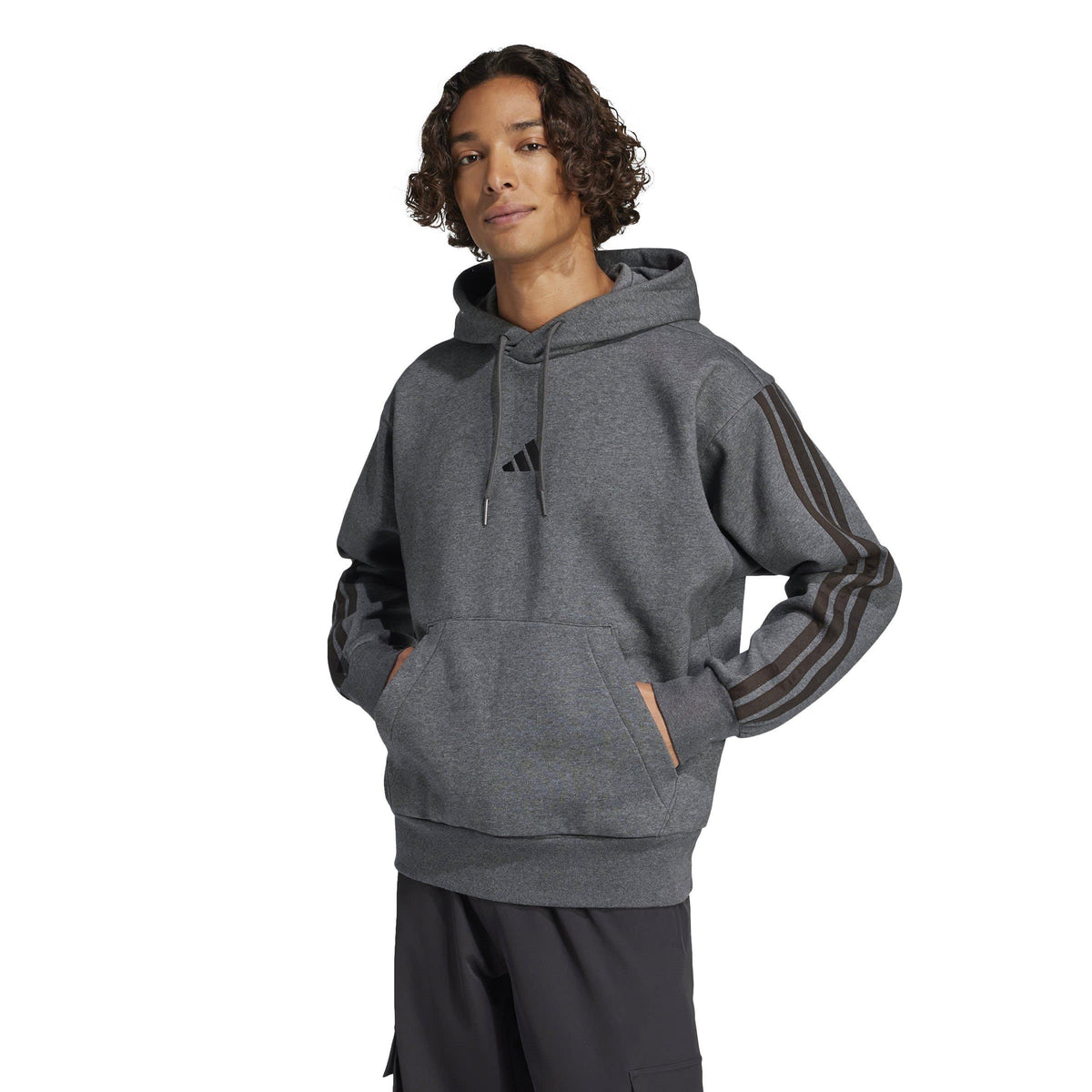 adidas Essentials Fleece 3-Stripes Hoodie – zdjęcie 2
