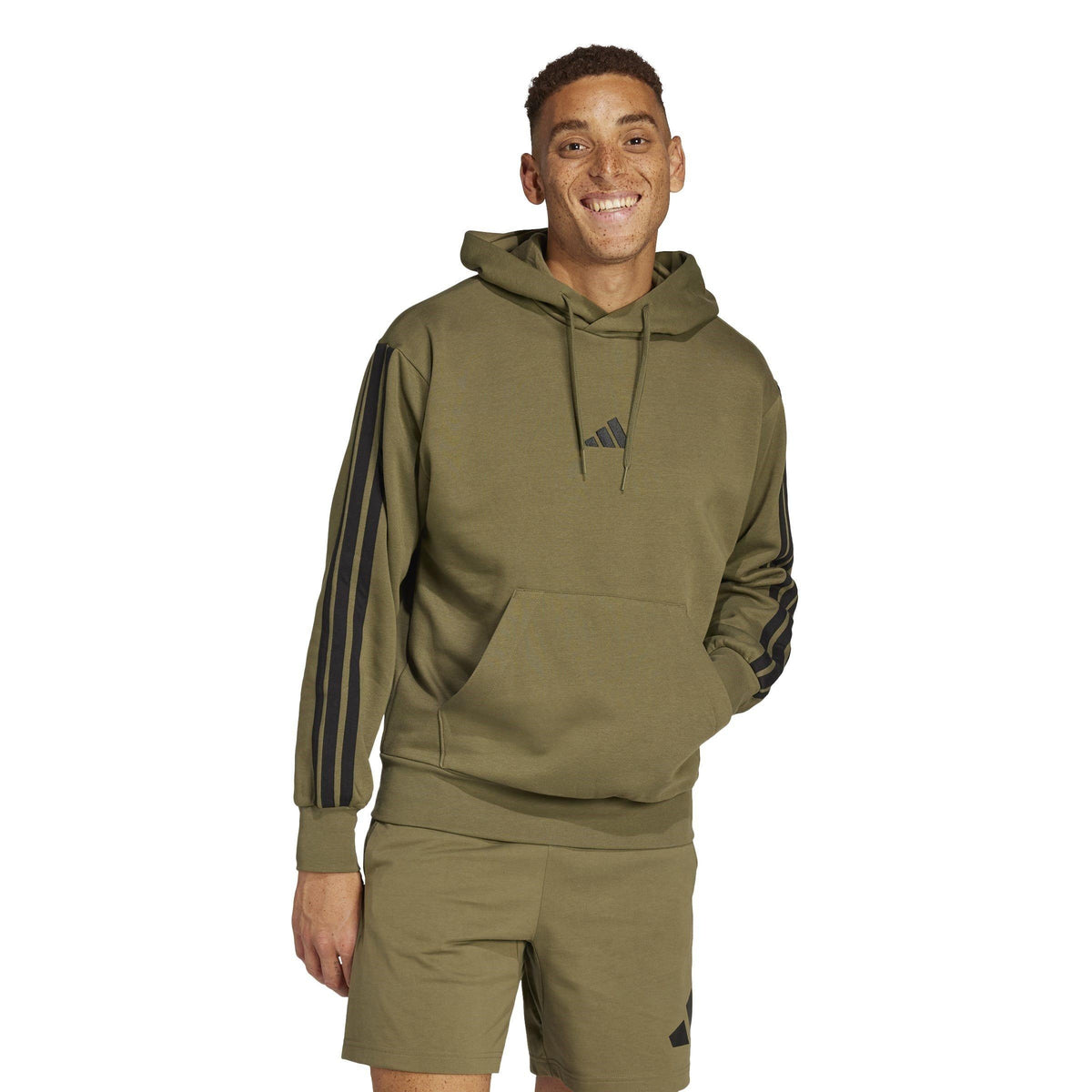 adidas Essentials Fleece 3-Stripes Hoodie – zdjęcie 2
