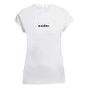 adidas Essentials Linear Cotton T-Shirt – t-shirt damski, kolor biały