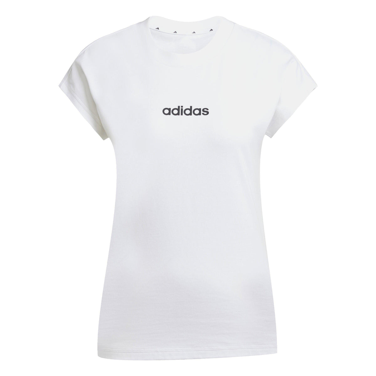 adidas Essentials Linear Cotton T-Shirt – t-shirt damski, kolor biały