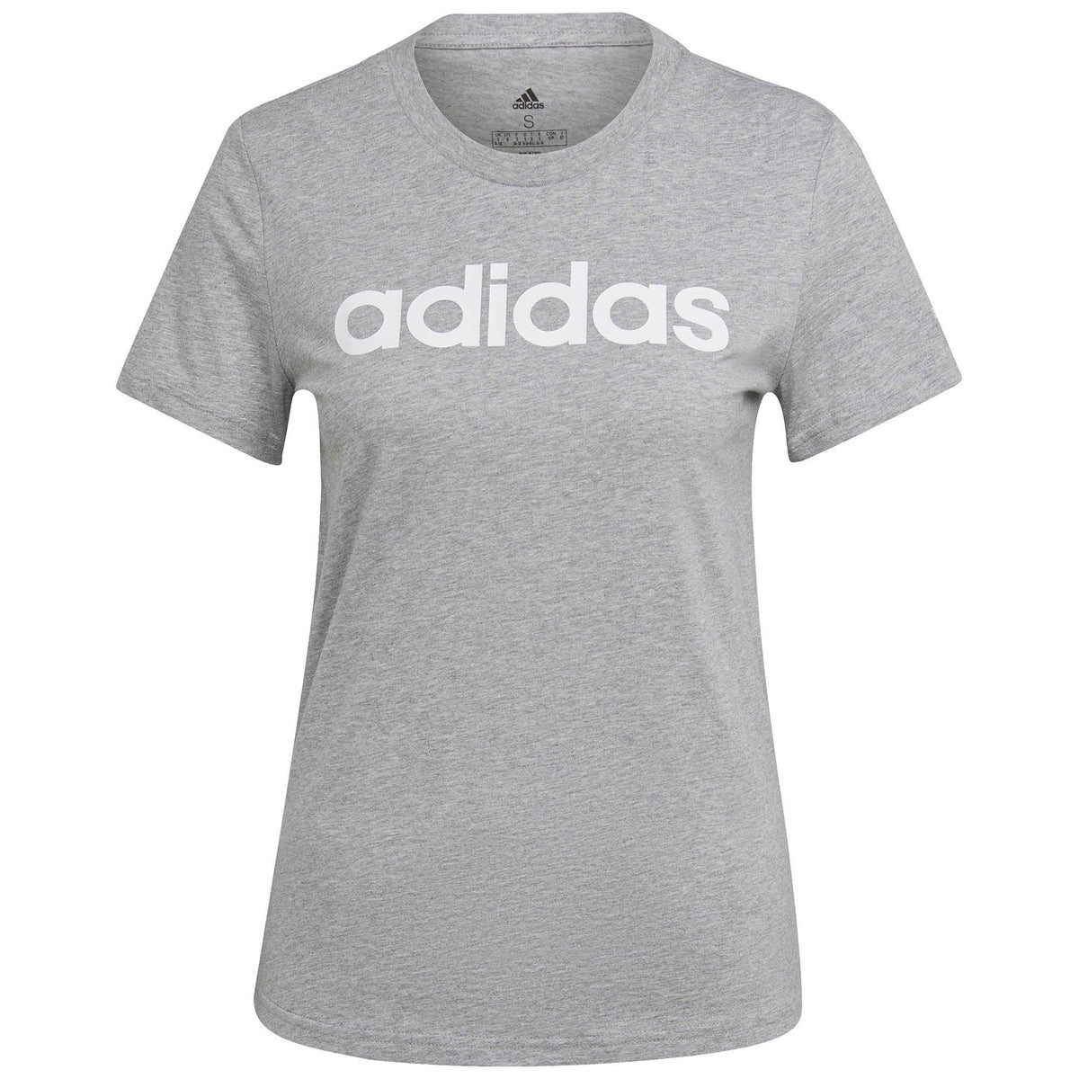 adidas Essentials Slim Logo T Shirt – t-shirt damski, kolor szary