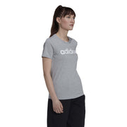 adidas Essentials Slim Logo T Shirt – t-shirt damski, kolor szary – zdjęcie 4
