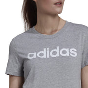 adidas Essentials Slim Logo T Shirt – t-shirt damski, kolor szary – zdjęcie 5