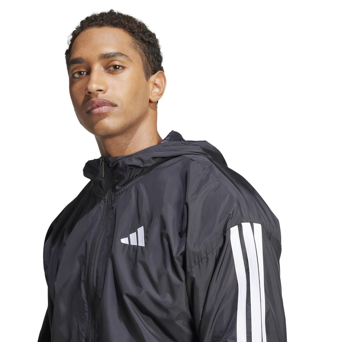 adidas Essentials Stripes Lightweight Mesh Lined Windbreaker – zdjęcie 5