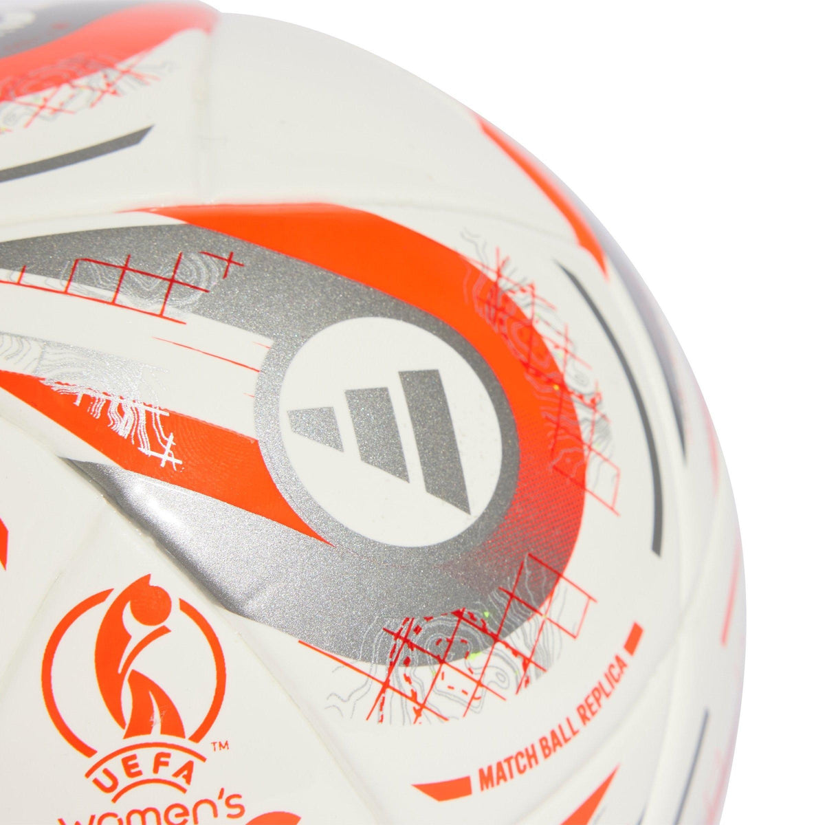 adidas Euros 2025 ™ Mini Ball Adults – piłka sportowa, kolor biały, srebrny – zdjęcie 4