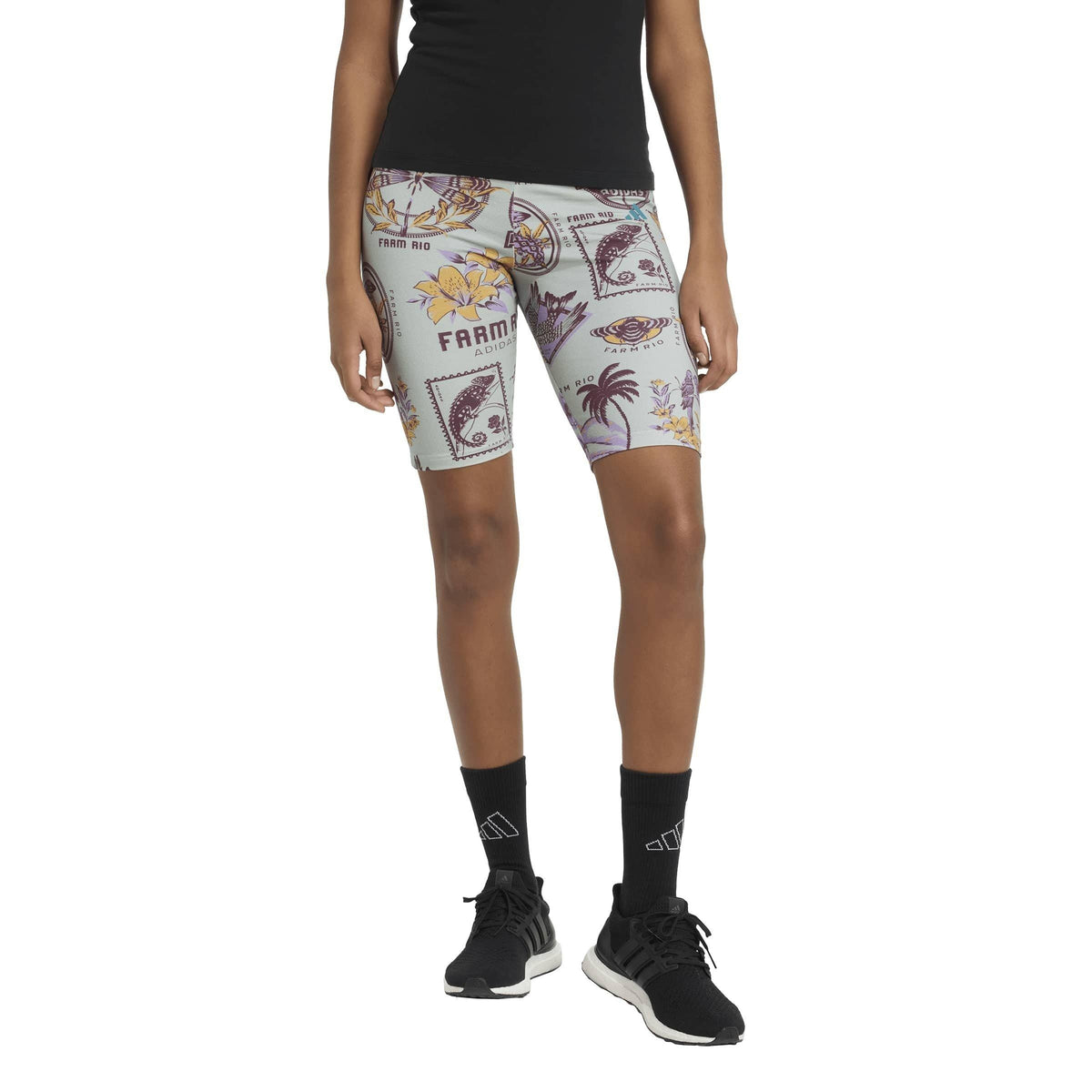 adidas Farm Bike Performance Shorts – szorty damskie, kolor srebrny – zdjęcie 2
