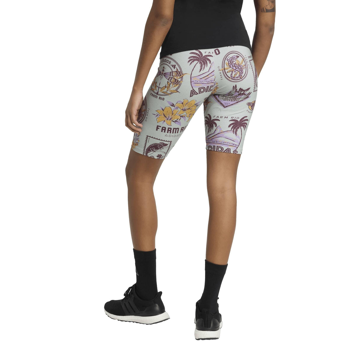 adidas Farm Bike Performance Shorts – szorty damskie, kolor srebrny – zdjęcie 3