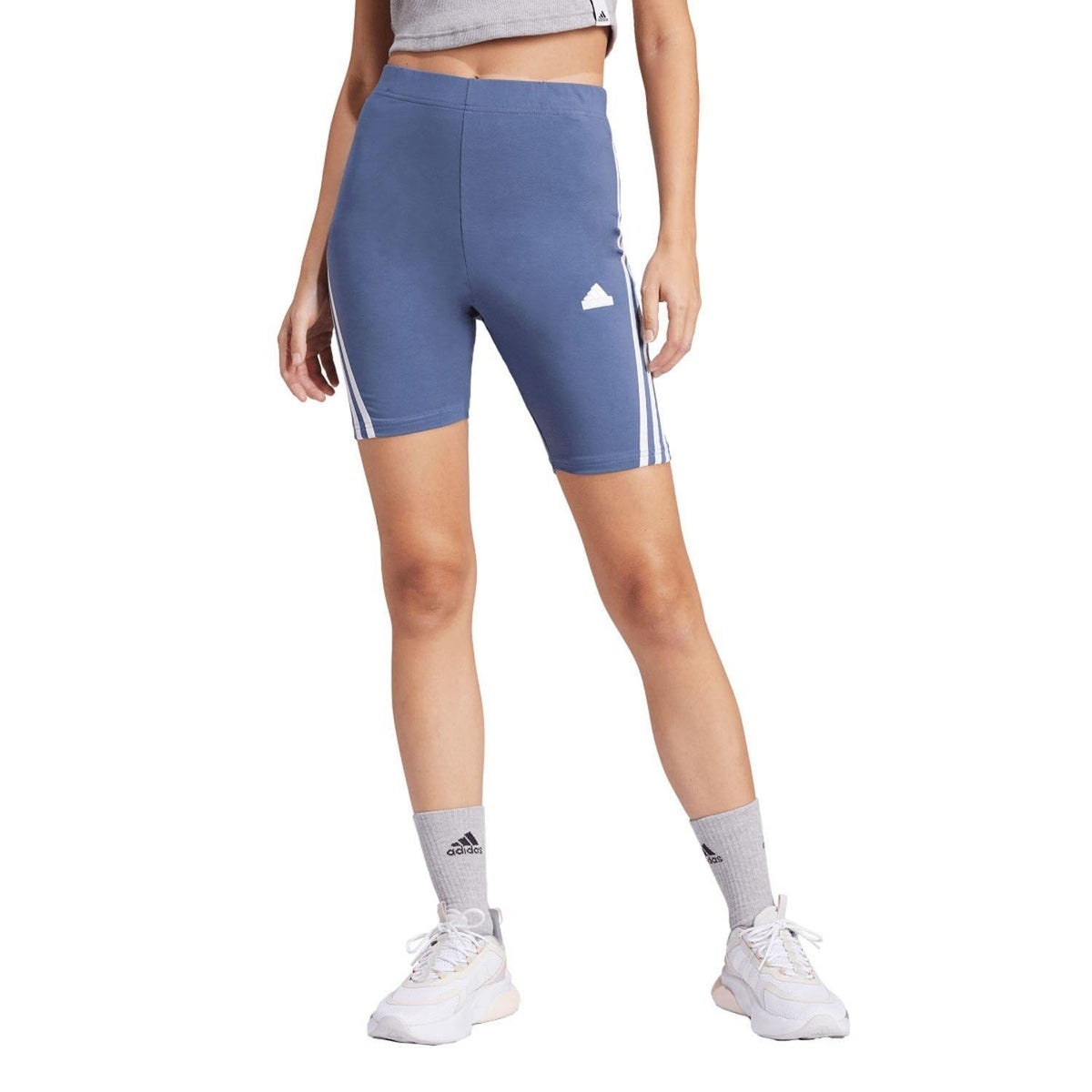 adidas Future Icons 3-Stripes Bike Shorts – szorty damskie, kolor niebieski