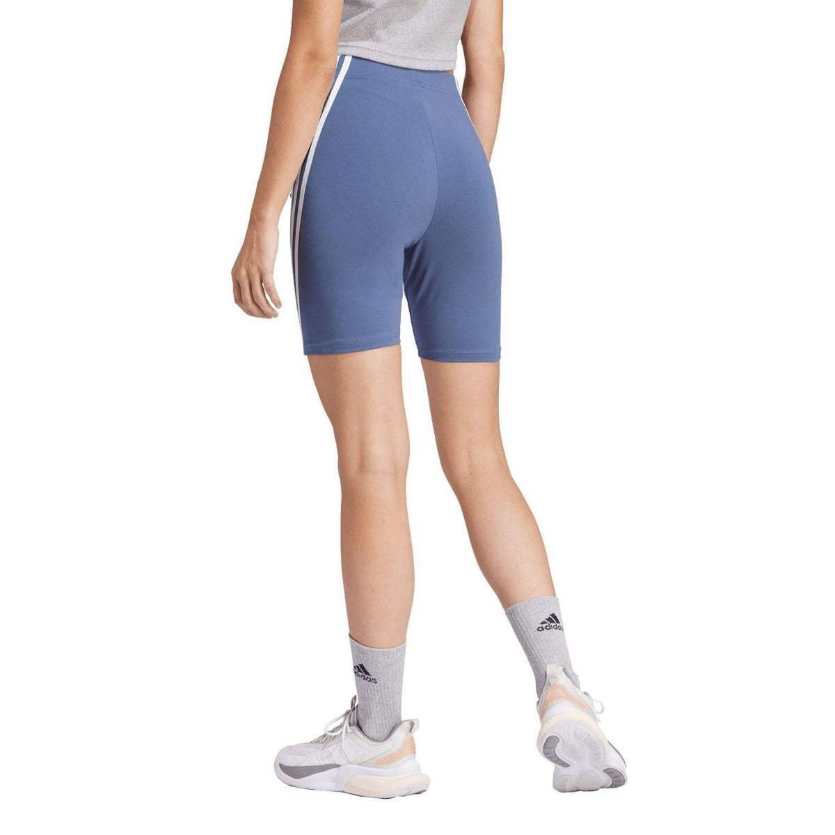 adidas Future Icons 3-Stripes Bike Shorts – szorty damskie, kolor niebieski – zdjęcie 2