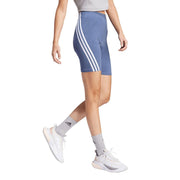 adidas Future Icons 3-Stripes Bike Shorts – szorty damskie, kolor niebieski – zdjęcie 4