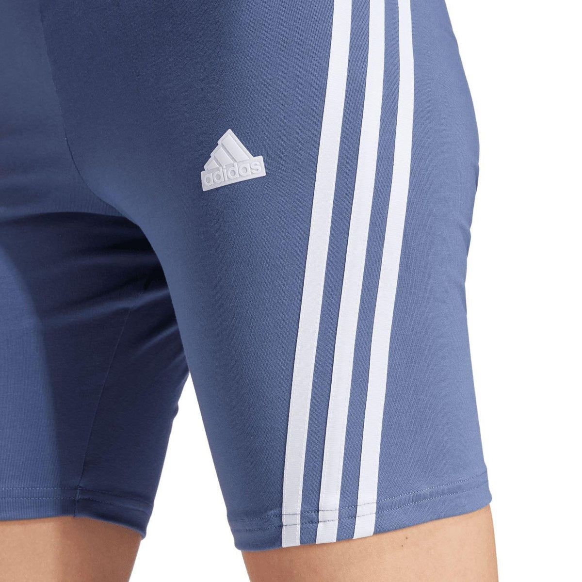 adidas Future Icons 3-Stripes Bike Shorts – szorty damskie, kolor niebieski – zdjęcie 5