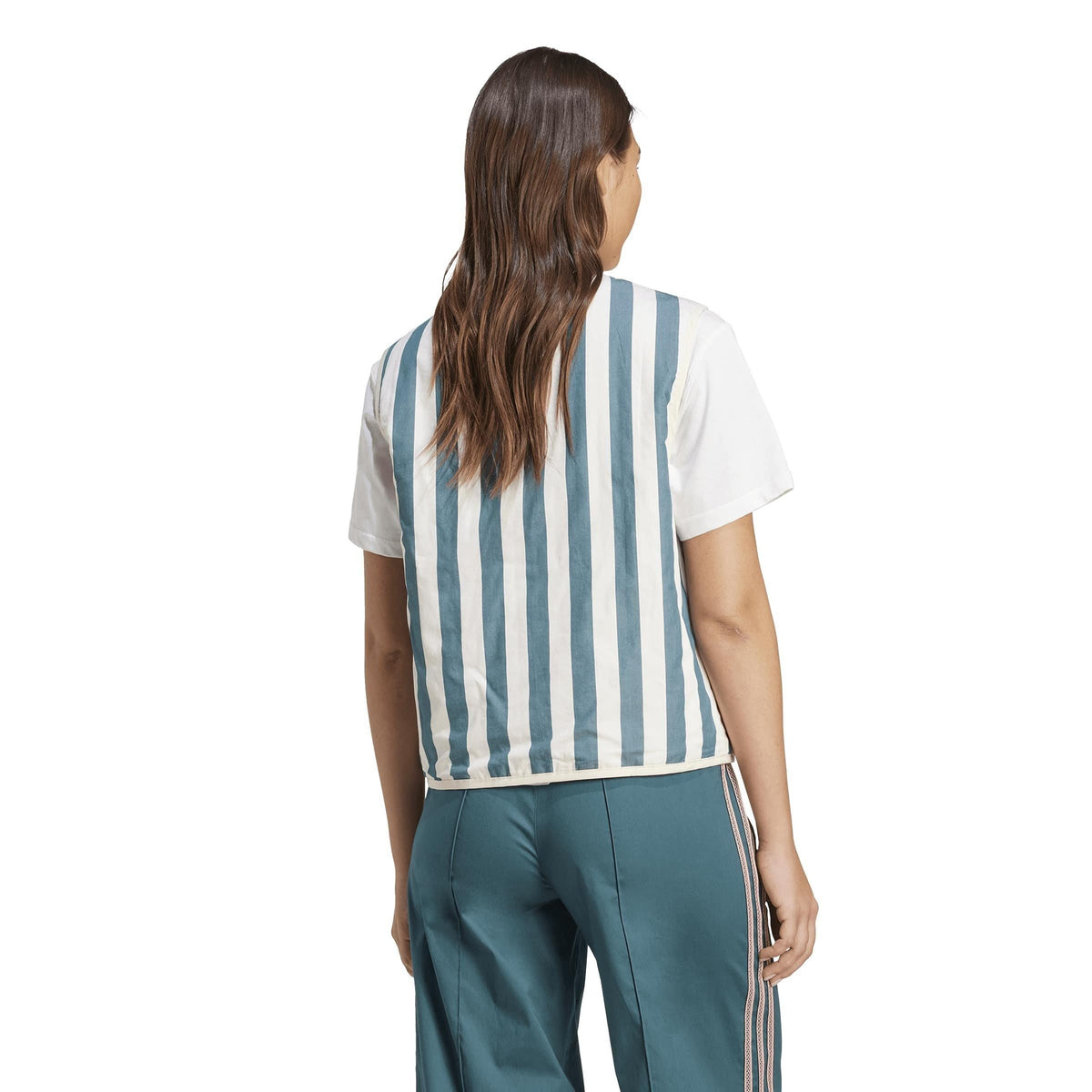adidas Gilet – kurtka damska, kolor biały – zdjęcie 4