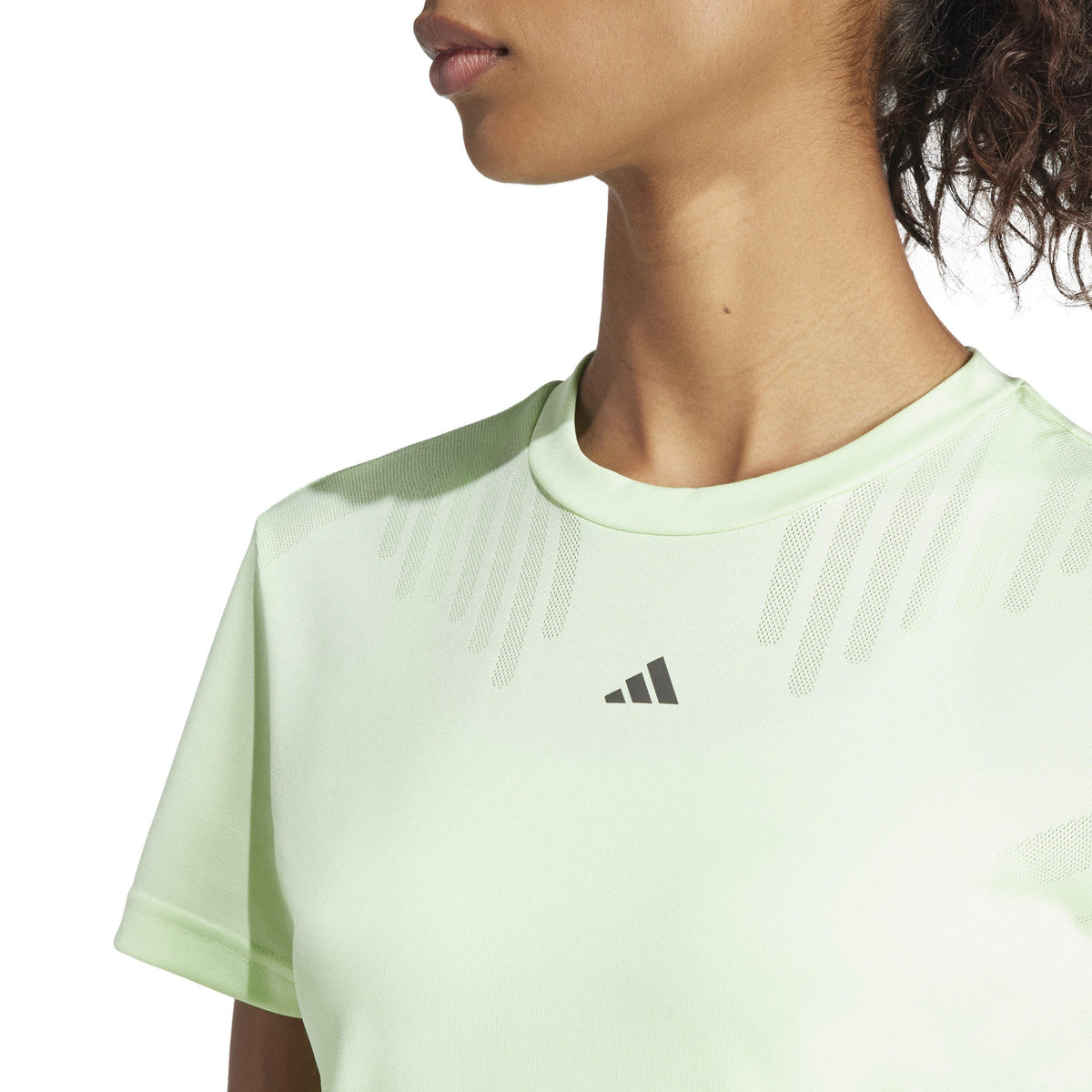 adidas High Intensity Interval Training Arch T-Shirt – koszulka treningowa damska, kolor zielony – zdjęcie 4