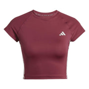 adidas Hyperglam Rib T-Shirt – t-shirt damski, kolor czerwony – zdjęcie 5