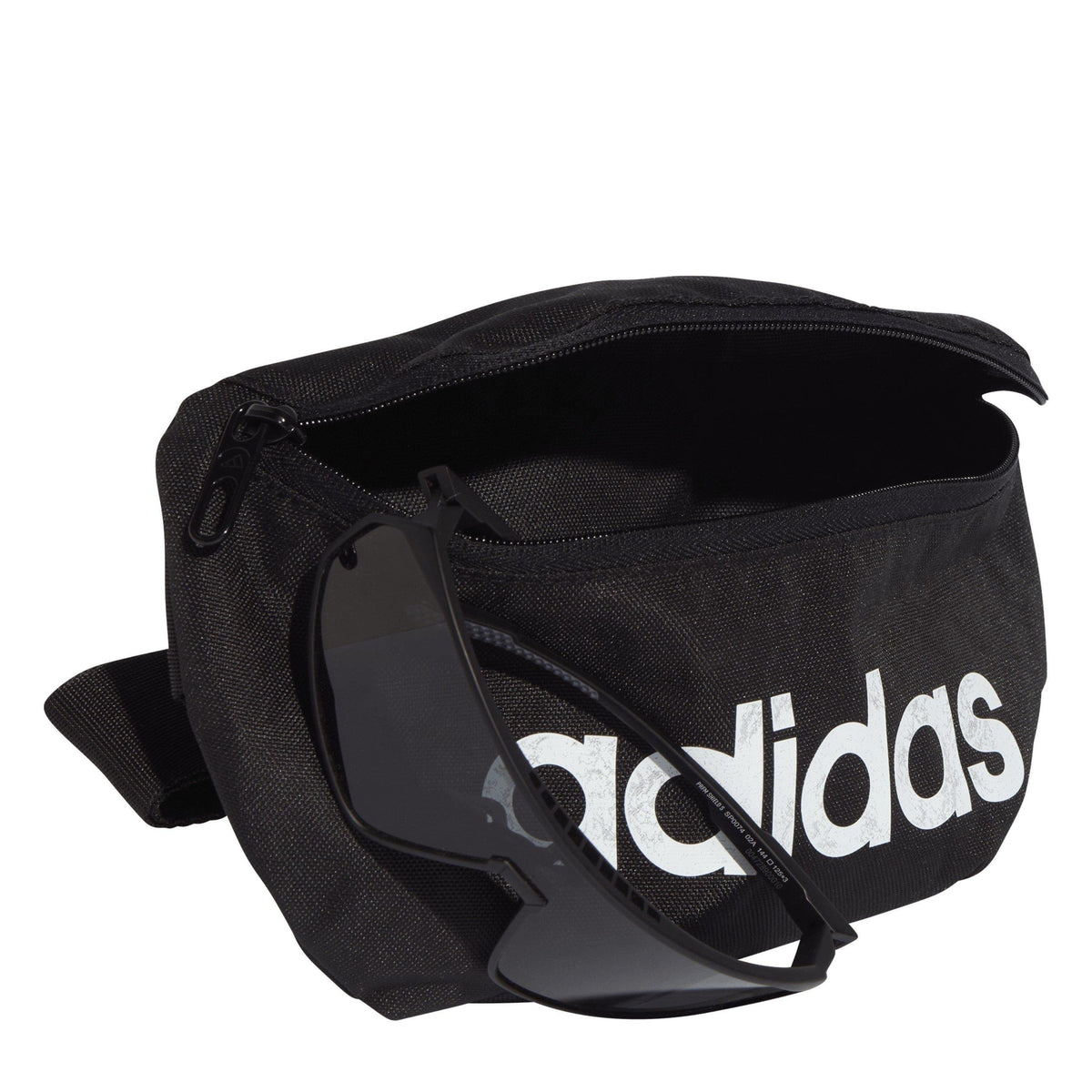 adidas Linear Waist Bag – pas do biegania damski, kolor czarny, biały – zdjęcie 4