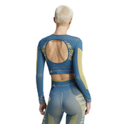 adidas Long Sleeve Performance Gym Top – koszulka treningowa damska, kolor zielony – zdjęcie 3
