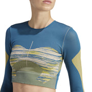 adidas Long Sleeve Performance Gym Top – koszulka treningowa damska, kolor zielony – zdjęcie 4