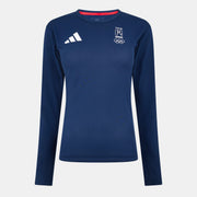 adidas Long Sleeve Performance Gym Top – koszulka treningowa damska, kolor niebieski