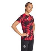 adidas Manchester United Pre-Match Shirt 2025 2026 – t-shirt damski, kolor czerwony – zdjęcie 5