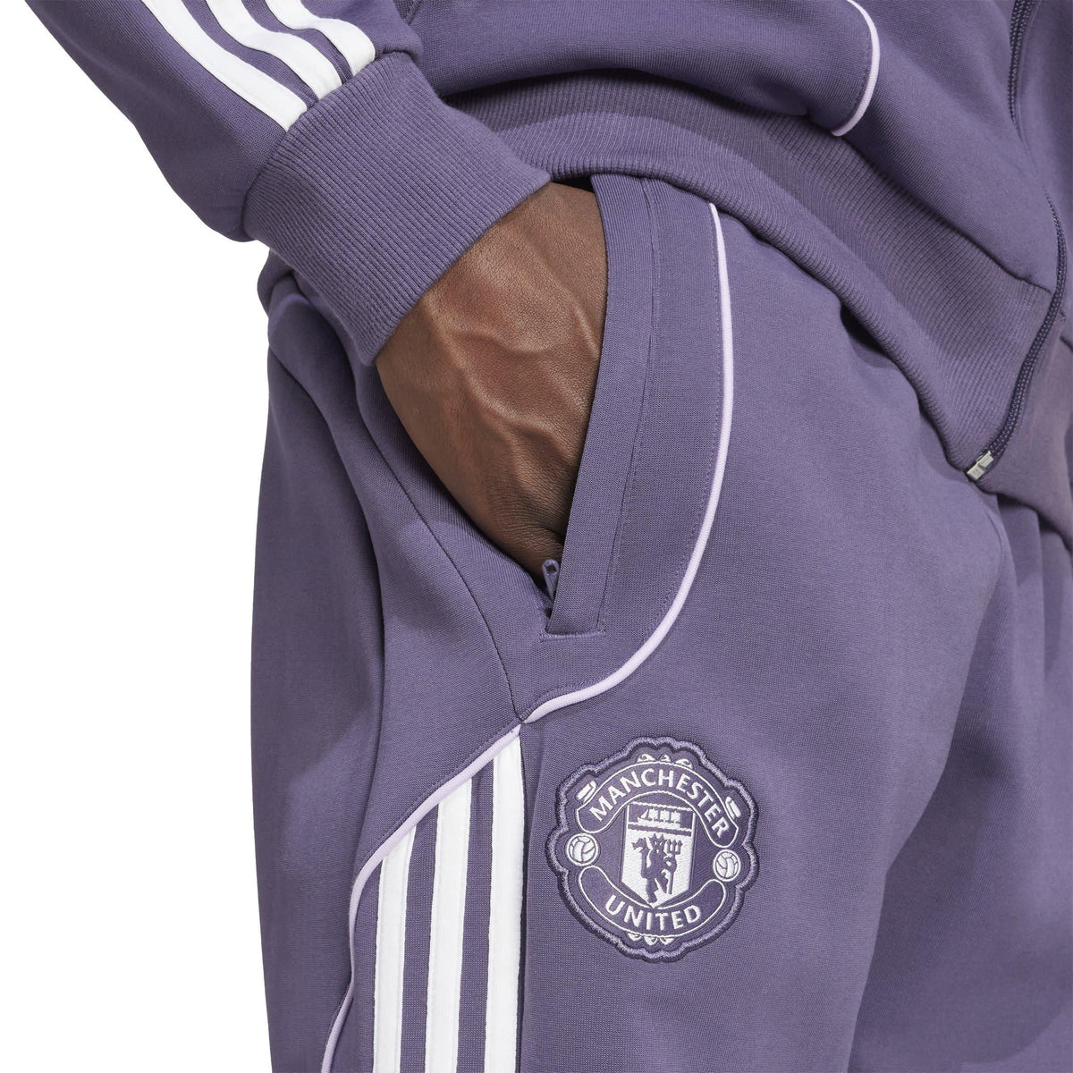 adidas Manchester United UBP Doubleknit Tracksuit Bottoms – zdjęcie 5