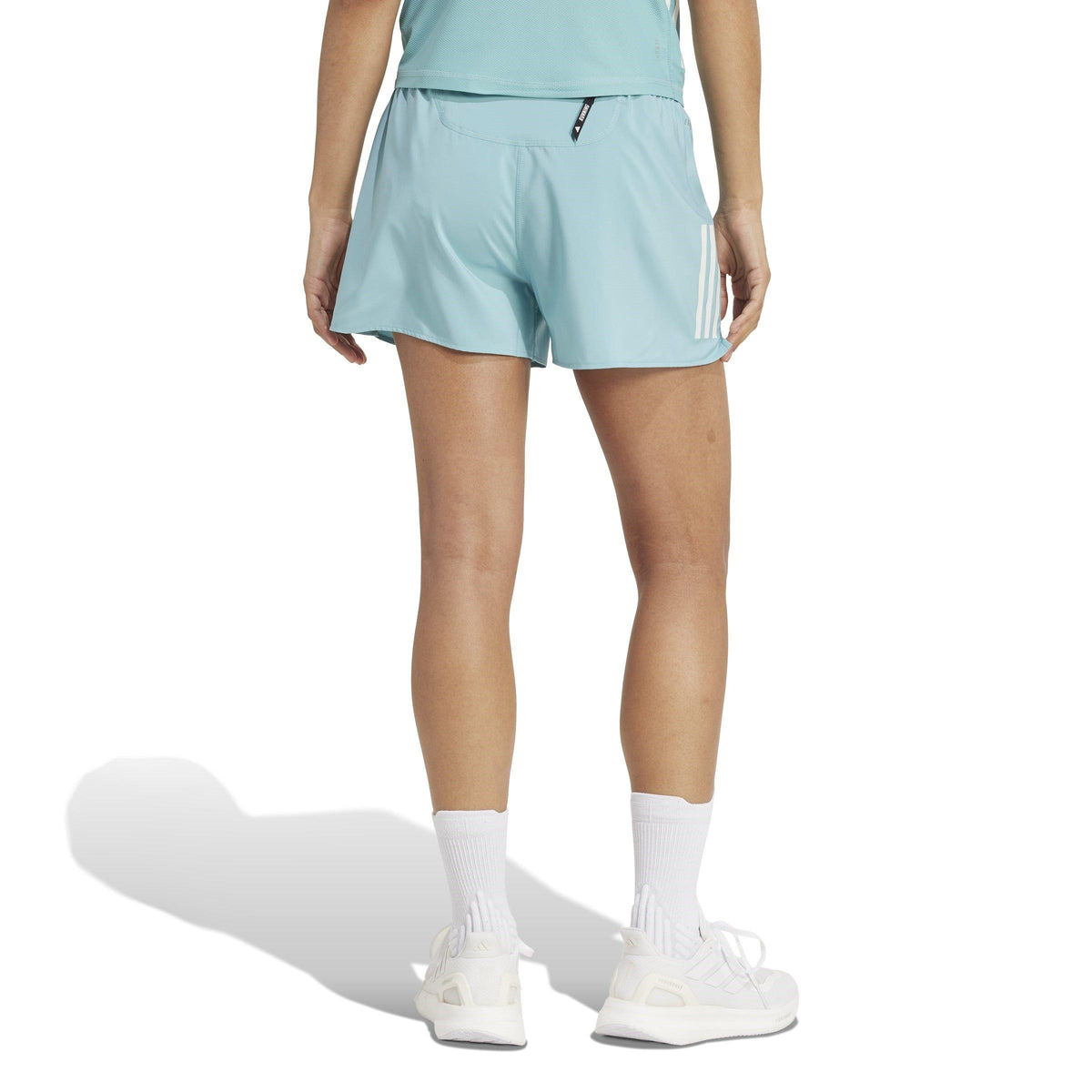 adidas Own The Run Shorts – szorty damskie, kolor zielony – zdjęcie 3