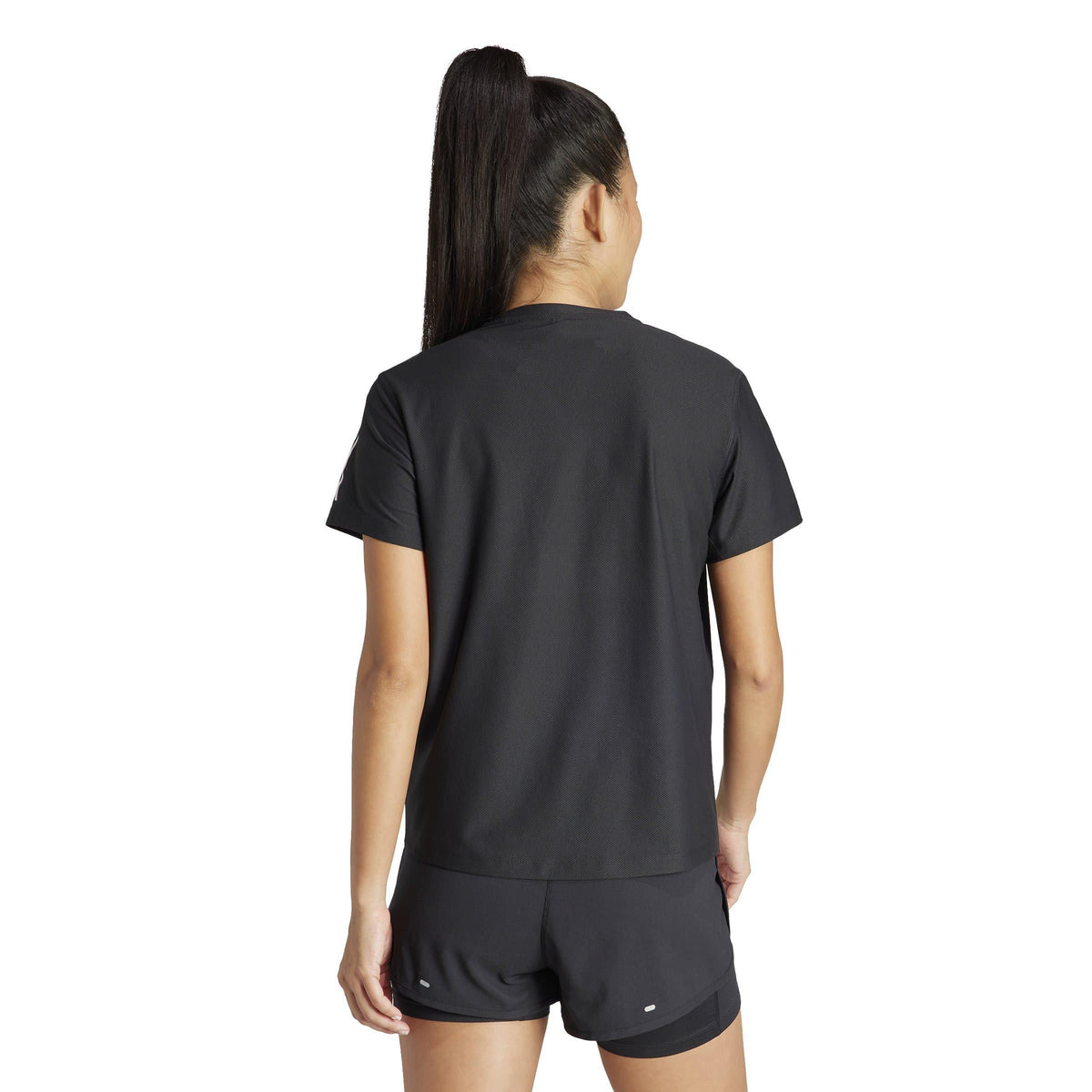 adidas Own The Run T-shirt – koszulka do biegania damska, kolor czarny – zdjęcie 3