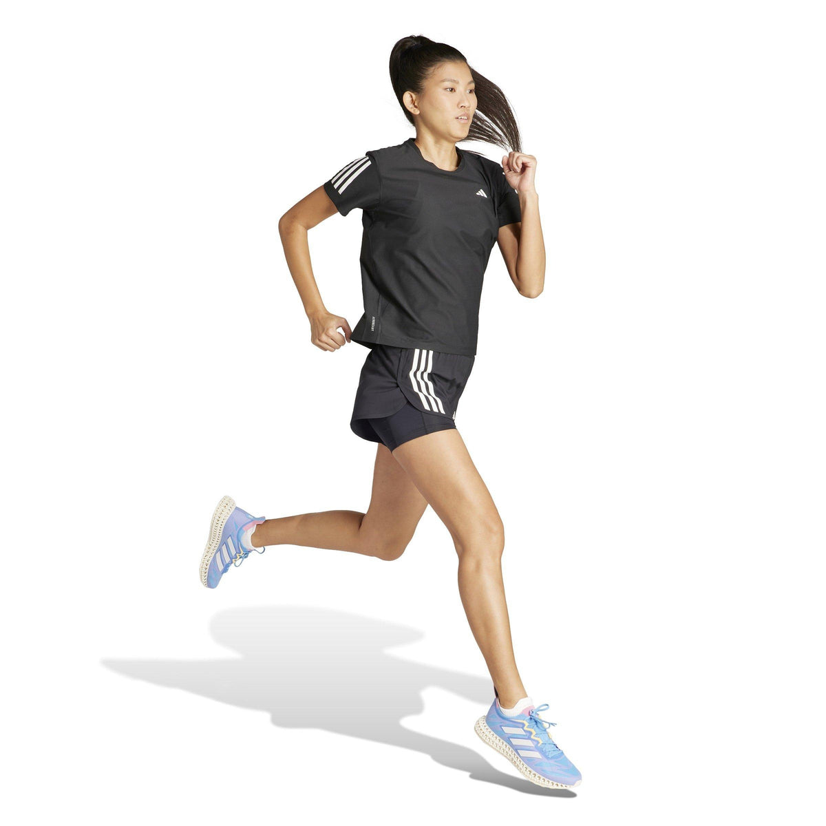 adidas Own The Run T-shirt – koszulka do biegania damska, kolor czarny – zdjęcie 4