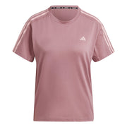adidas Own The Run Three-Stripe T-Shirt – t-shirt damski, kolor czerwony