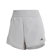 adidas Pacer Stretch-Woven Zipper Pocket Lux Shorts – szorty damskie, kolor szary