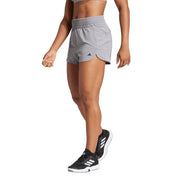 adidas Pacer Stretch-Woven Zipper Pocket Lux Shorts – szorty damskie, kolor szary – zdjęcie 2