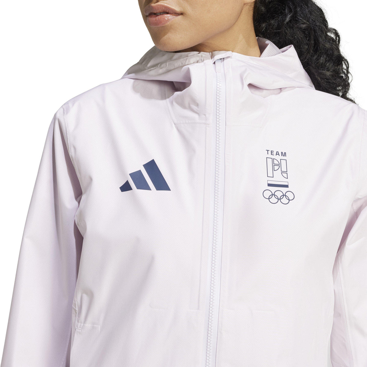 adidas Poland Rain Anorak Jacket – kurtka damska, kolor różowy – zdjęcie 5