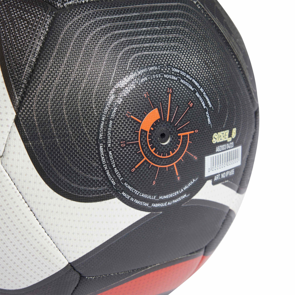 adidas Predator Trn Football Unisex Adults – piłka sportowa, kolor czarny, czerwony – zdjęcie 3